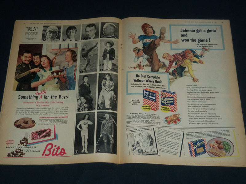 1943 NOVEMBER 21 NEW YORK TIMES MAGAZINE SECTION - ROAD TO ROME - NP 3766