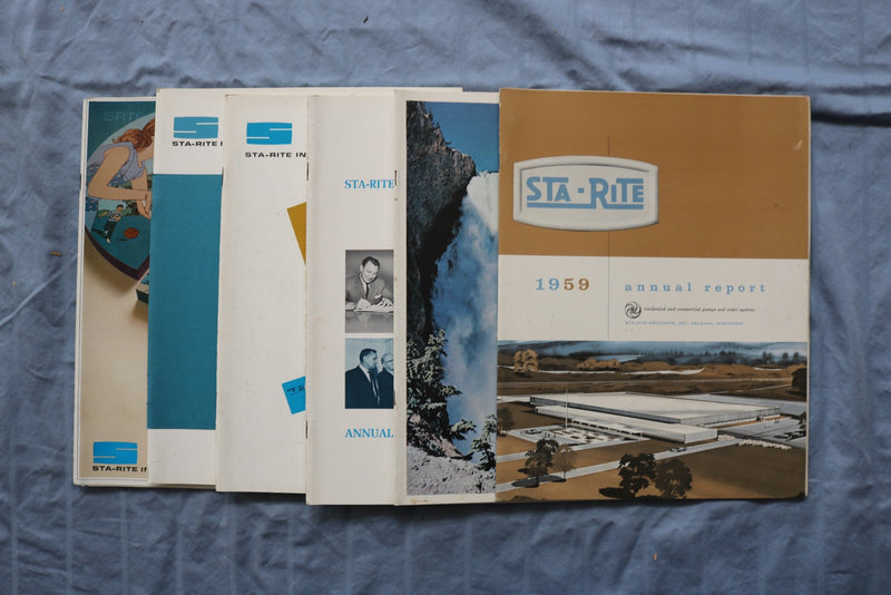 1959-1970 STA-RITE ANNUAL REPORTS - LOT OF 6 - K 3214