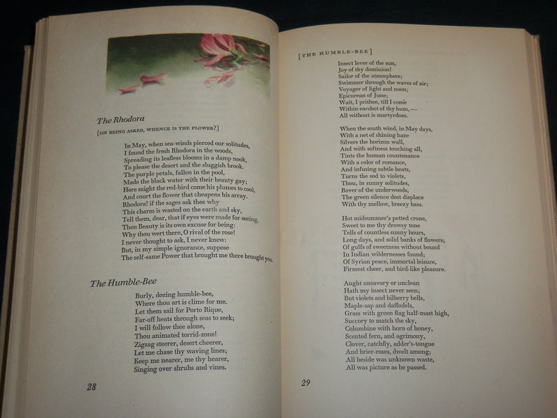 1945 THE POEMS OF RALPH WALDO EMERSON HARDCOVER BOOK BY UNTERMEYER - KD 7028