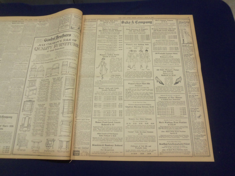 1917 JULY 9 NEW YORK TIMES - WILSON PROCLAIMS EXPORT CONTROL - NT 9299