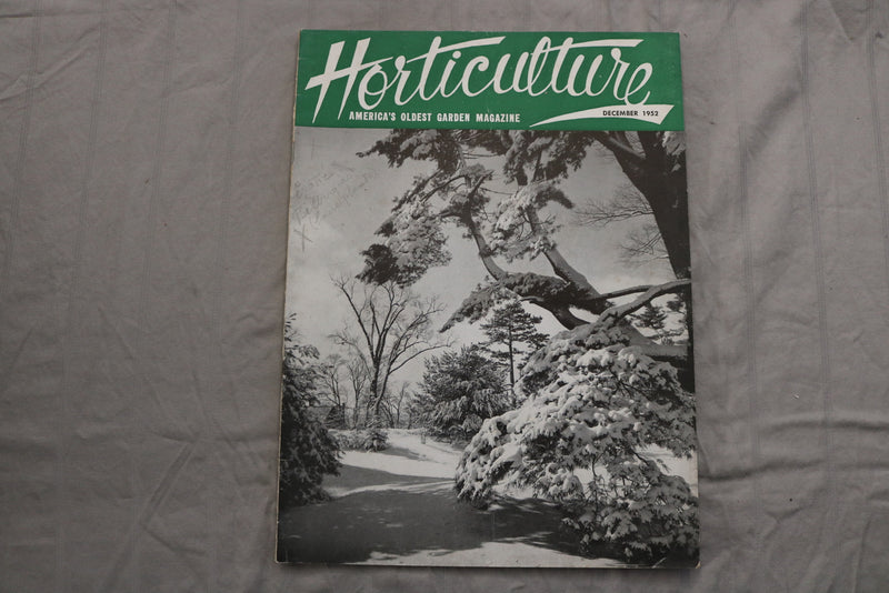 1952 DECEMBER HORTICULTURE MAGAZINE - BEAUTIFUL SCENERY COVER - ST 1015H