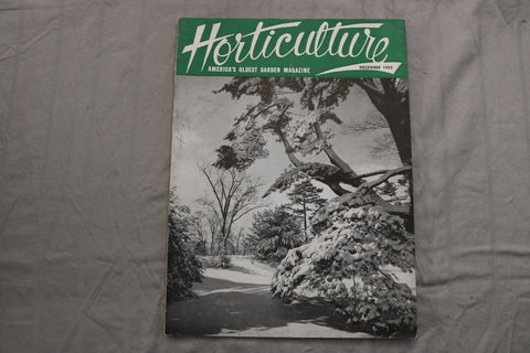 1952 DECEMBER HORTICULTURE MAGAZINE - BEAUTIFUL SCENERY COVER - ST 1015H