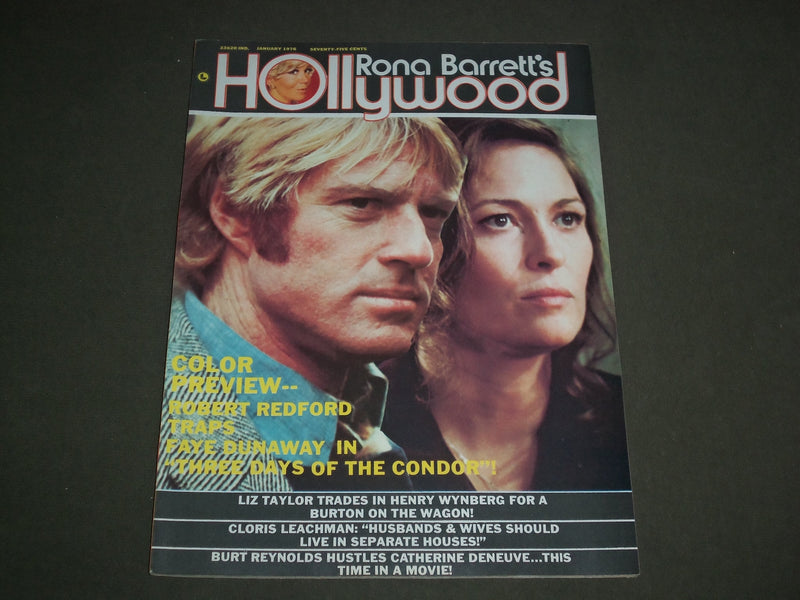 1976 JANUARY RONA BARRETT'S HOLLYWOOD MAGAZINE - ROBERT REDFORD & DUNAWAY- M 221