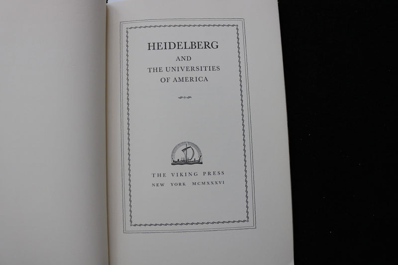 1936 HEIDELBERG AND THE UNIVERSITIES OF AMERICA SOFTCOVER BOOK - K 2909