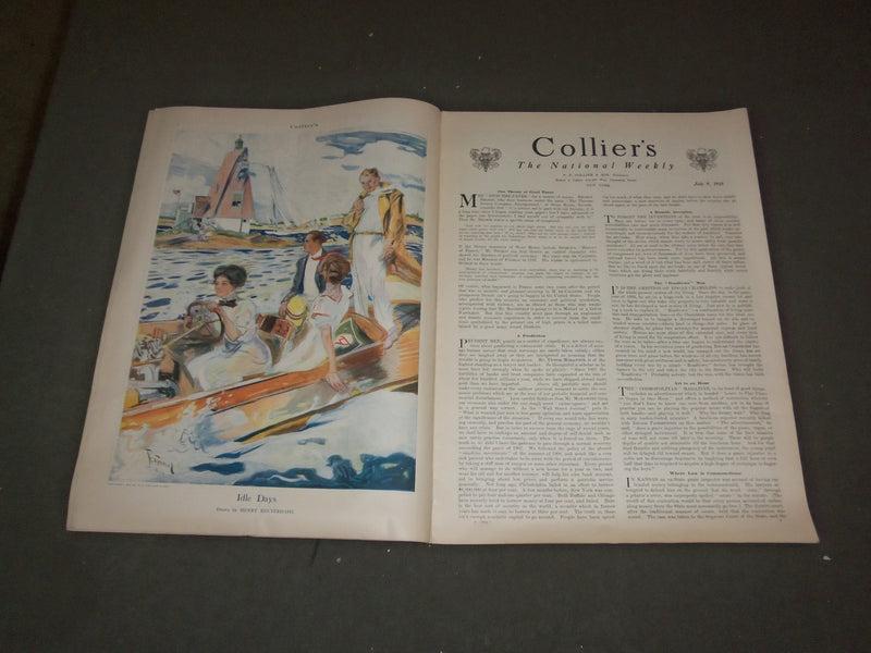 1910 JULY 9 COLLIER'S MAGAZINE - COUNTRY LANES - F 613