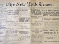 1919 JANUARY 11 NEW YORK TIMES - WILSON TO BACK CLAIMS OF ITALY - NT 5831