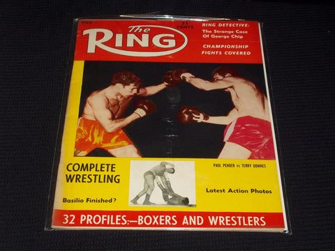 1961 MARCH THE RING MAGAZINE - PENDER DOWNES BOXING COVER - E 3370