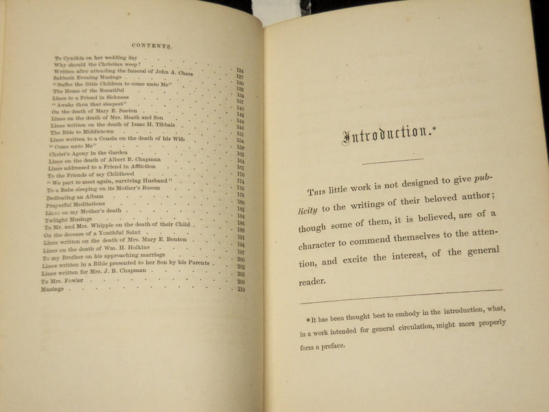 1853 MISCELLANEOUS WRITINGS OF MRS. LAURA M. B. PEASE BOOK - KD 9422