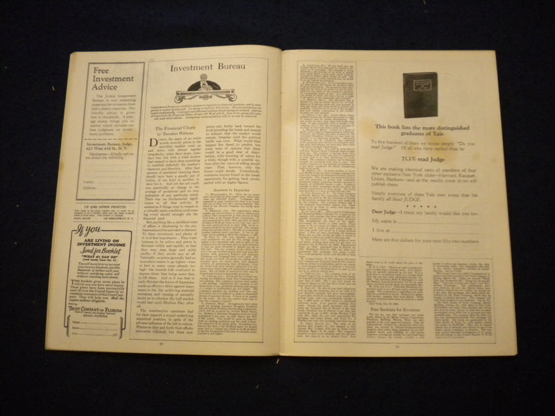 1926 OCTOBER 30 JUDGE MAGAZINE - BIG GAME! - B 435L