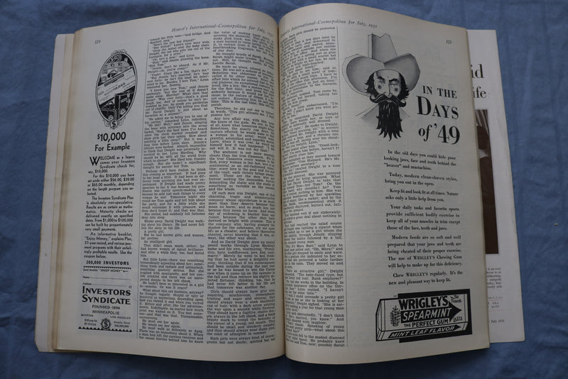 1931 JULY COSMOPOLITAN MAGAZINE - HARRISON FISHER COVER - GREAT ADS - ST 1001R