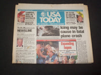 1997 JANUARY 10-12 USA TODAY NEWSPAPER -ICING MAY BE CAUSE FATAL CRASH - NP 7841