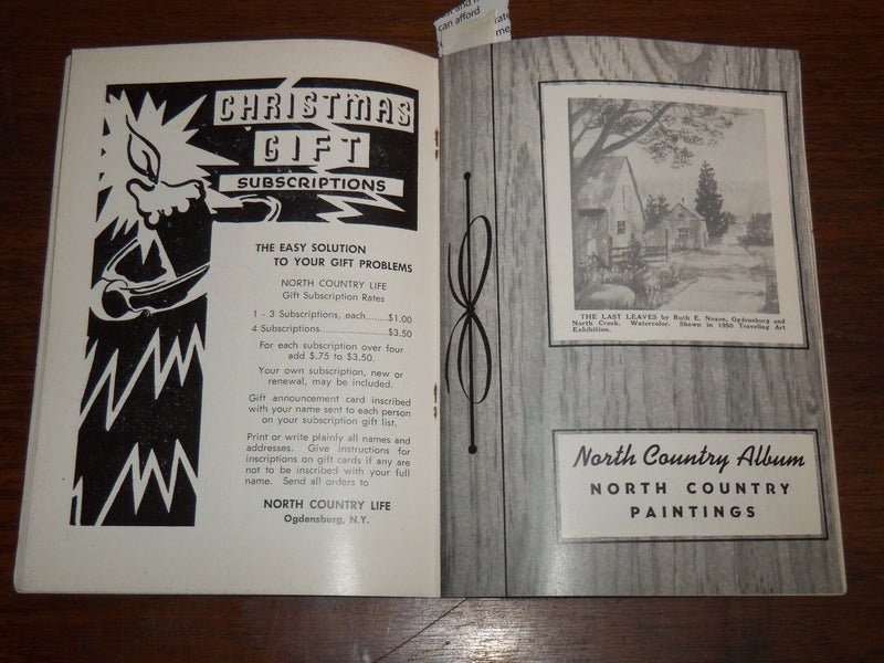 1883 FALL NORTH COUNTRY LIFE DIGEST MAGAZINE -NEW YORK - HAL SCHUMACHER - K 1271