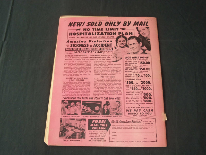 1951 MARCH THE NATIONAL POLICE GAZETTE MAGAZINE - REX LAYNE - B 5648