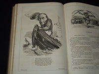 1848-1849 REVUE COMIQUE FRENCH MAGAZINE BOUND VOLUME - NICE ILLUS. - KD 879E