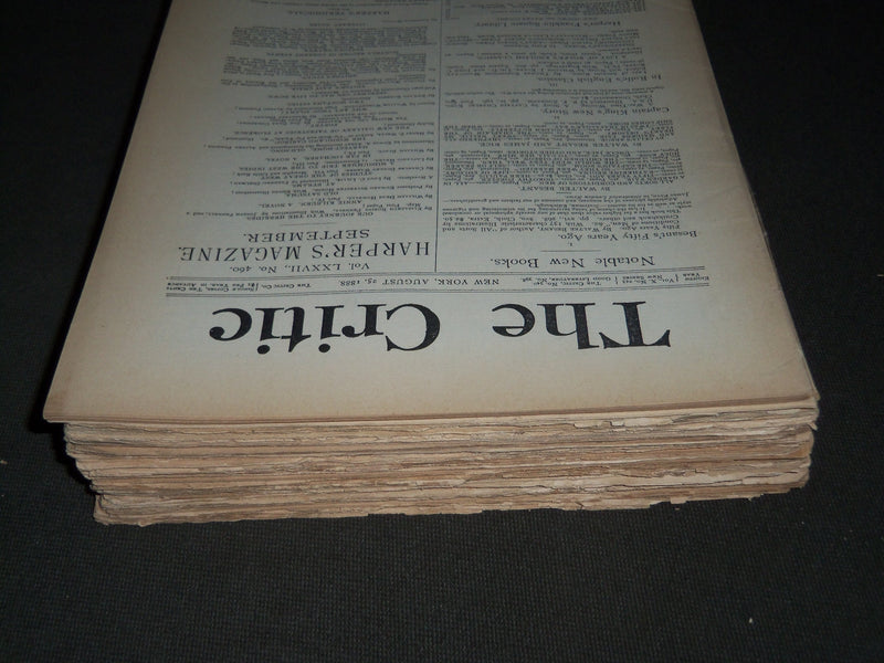 1888-1889 THE CRITIC MAGAZINE LOT OF 37 ISSUES - NICE STORIES - WR 559W