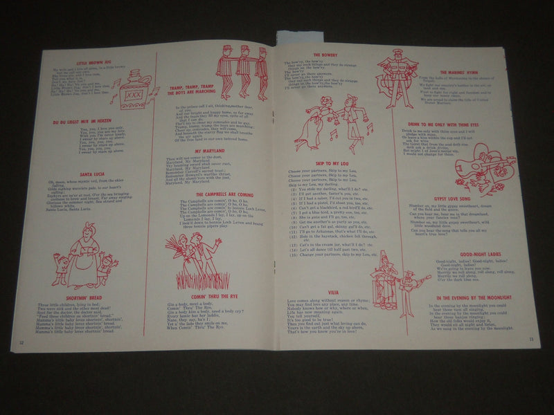 1964 SING OF THE U. S. A. WITH CHEVROLET SOFTCOVER SONG BOOK - J 2540