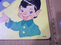 1955 MILTON BRADLEY CO. KURTZ BROS TICK-TOCK PRIMARY SCHOOL CLOCK W/ BOX