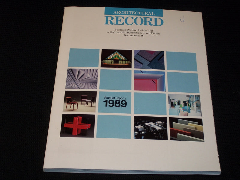 1988 DECEMBER ARCHITECTURAL RECORD MAGAZINE - PRODUCT REPORTS COVER - E 951