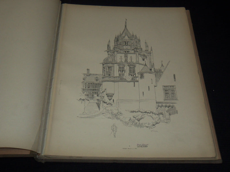 1892 ARCHITECTURAL COMPOSITIONS VOLUME BY HENRY P. KIRBY - 50 PLATES - Z 281