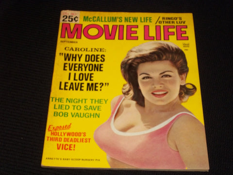 1965 SEPTEMBER MOVIE LIFE MAGAZINE - ANNETTE FRONT COVER - E 1393