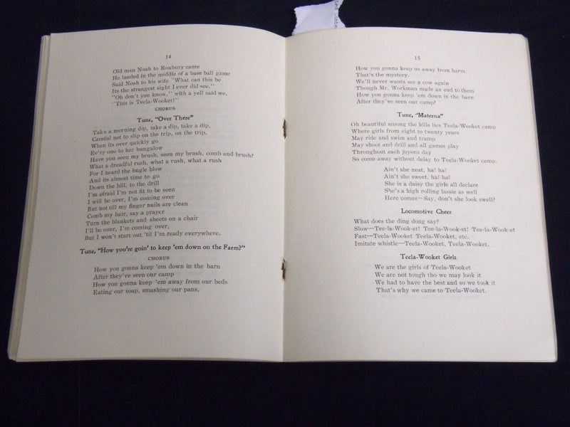 1940'S THE TEELA-WOOKET CAMPS BOOK - SOFTCOVER - J 8187