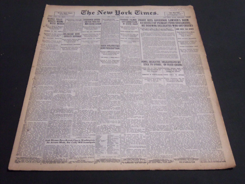1920 JUNE 3 NEW YORK TIMES - BABE RUTH HITS 3 MORE HOME RUNS - NT 6943