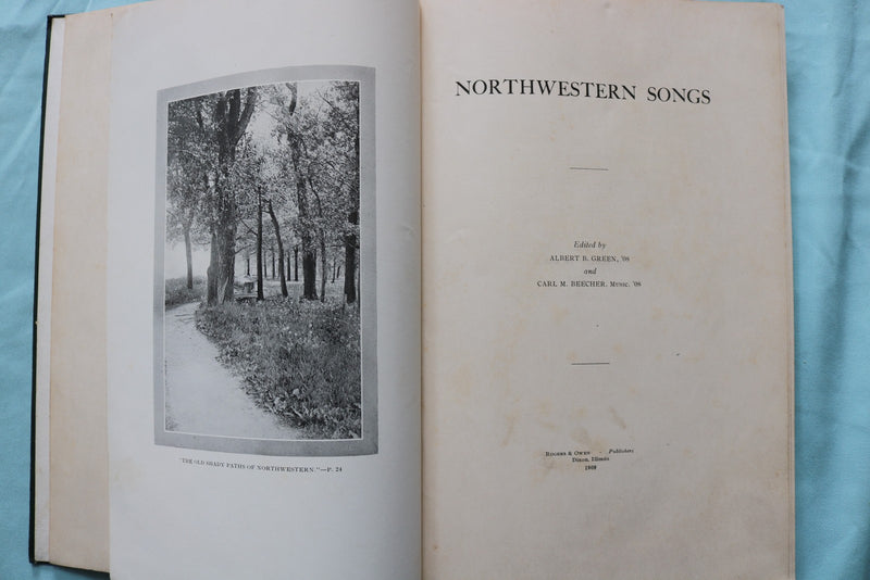 1909 NORTHWESTERN SONGS SOFTCOVER BOOK - NORTHWESTERN UNIVERSITY - K 3345