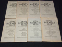 1937 NATIONAL MATHEMATICS MAGAZINE LOT OF 8 - BATON ROUGE LA - WR 277B