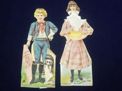 1895 JULY THE FORBES DOLL BOSTON GLOBE CUT OUTS LOT OF 2 FROM NEWSPAPER - J 1780