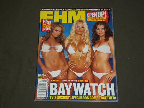 2003 MARCH FHM MAGAZINE (FOR HIM) - BAYWATCH BABES COVER - B 3540