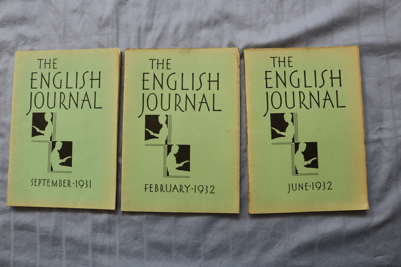 1931-1932 THE ENGLISH JOURNAL - LOT OF 3 - O 3892