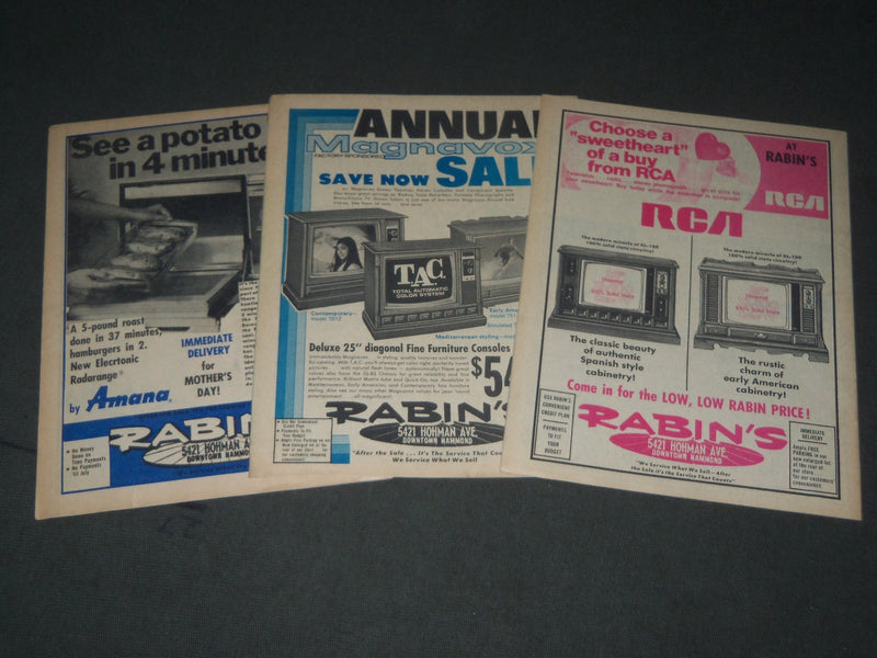 1969-1973 MIDWEST COMPLETE TV PROGRAMS LOT OF 3 ISSUES - O 2688