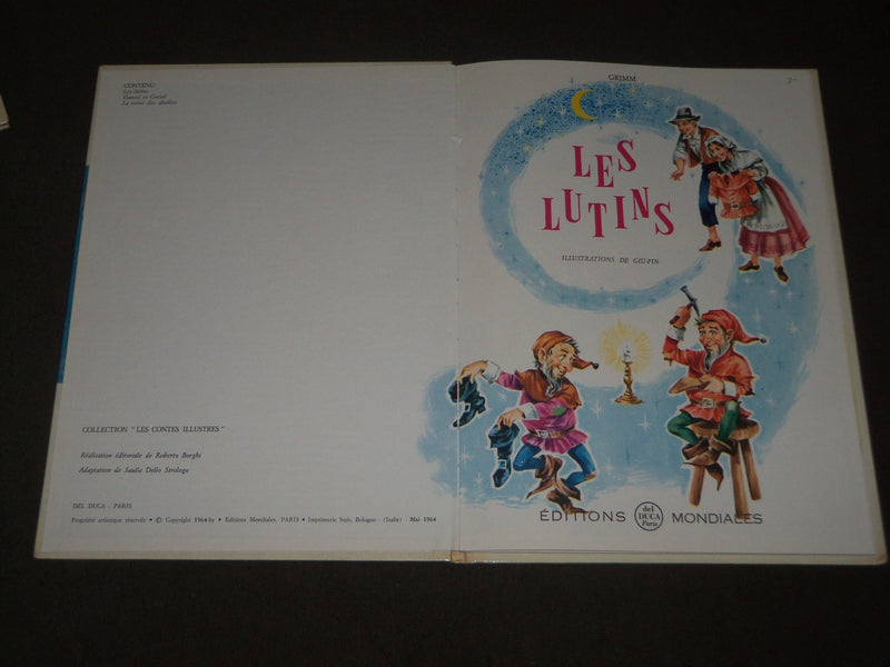 1964 LES CONTES DE GRIMM & D'APRES PERRAULT FRENCH BOOK LOT OF 2 - KD 4764