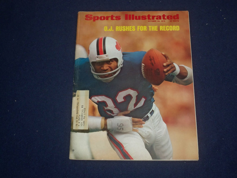 1973 OCTOBER 29 SPORTS ILLUSTRATED MAGAZINE - O.J. SIMPSON COVER - ST 6774