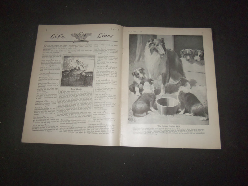 1921 SEPTEMBER 15 LIFE MAGAZINE - THE ETERNMAL FEMININE - L 772C