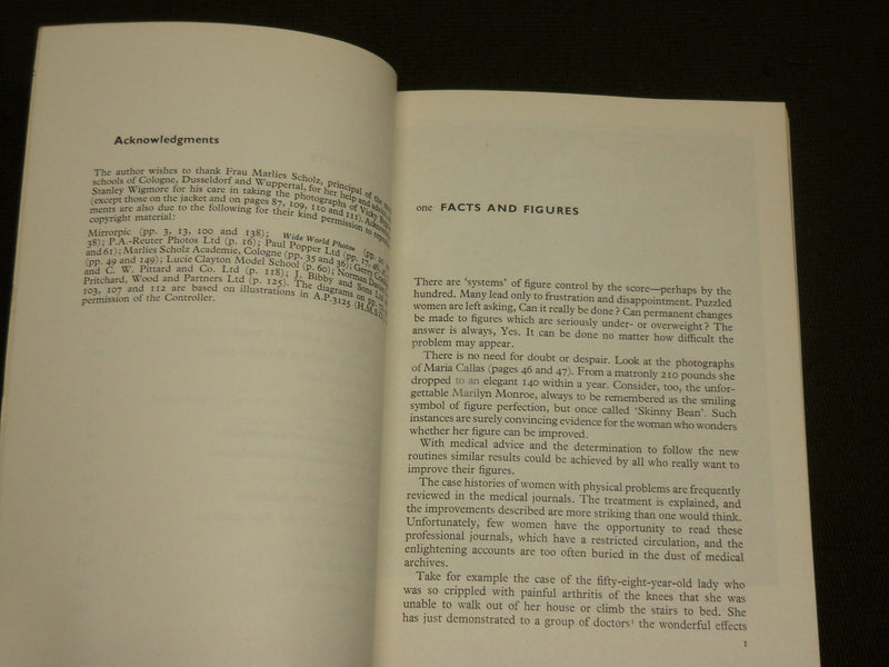 1964 FIGURE CONTROL BOOK BY ERIC TAYLOR - EXERCISE DIET POSE - J 6144