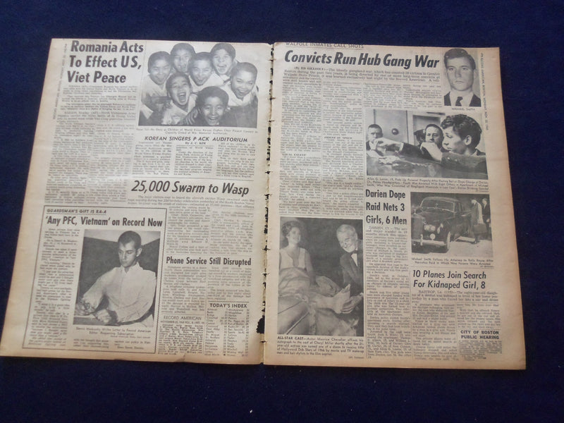 1965 NOV 22 BOSTON RECORD AMERICAN NEWSPAPER- 2 YEARS AFTER JFK KILLED -NP 6304