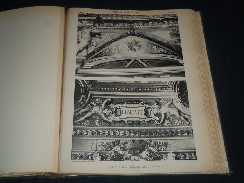 1800'S HOTEL DE VILLE DE PARIS LES PEINTURES DECORATIVES VOLUME 1 & 2 - Z 168