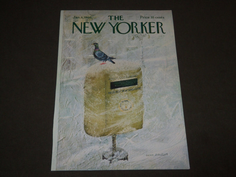1966 JANUARY 8 NEW YORKER MAGAZINE FRONT COVER ONLY - GREAT ART FOR FRAMING