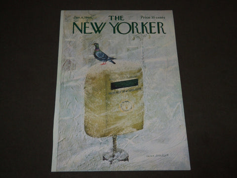 1966 JANUARY 8 NEW YORKER MAGAZINE FRONT COVER ONLY - GREAT ART FOR FRAMING