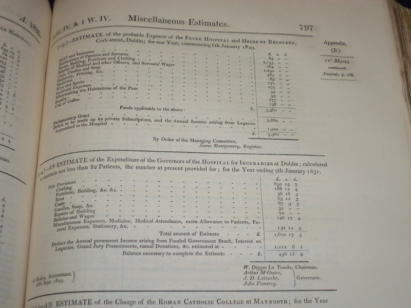 1830 JOURNALS OF THE HOUSE OF COMMONS- KING GEORGE IV & WILLIAM 1ST YR - KD 4J