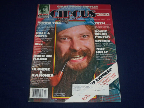1978 NOVEMBER 7 CIRCUS MAGAZINE - IAN ANDERSON COVER - PHOTOS - J 1029