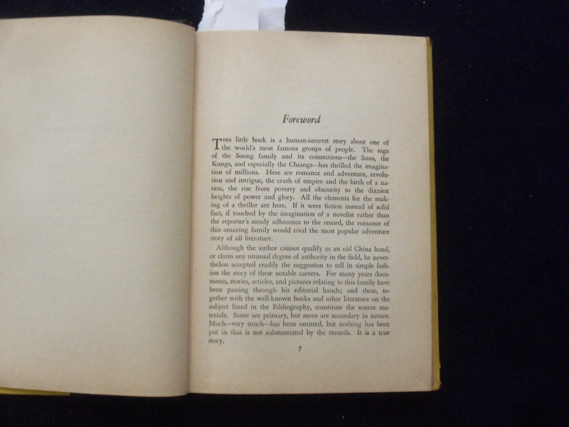 1943 THE CHIANGS OF CHINA HARDCOVER BOOK BY ELMER T. CLARK - KD 8442