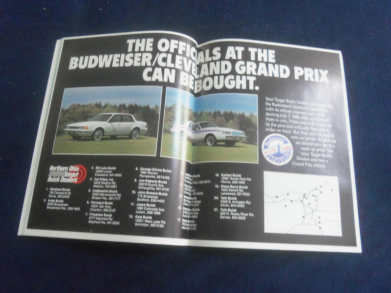 1986 JULY 4-6 BUDWEISER CLEVELAND GRAND PRIX RACING PROGRAM - SP 3804D