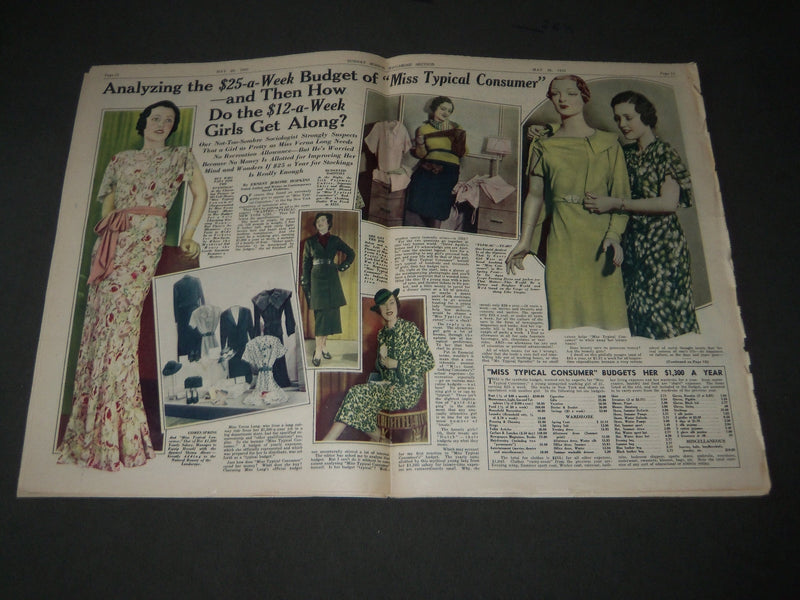 1935 MAY 26 NEW YORK SUNDAY MIRROR MAGAZINE SECTION - GREAT PHOTOS - J 3190