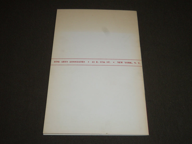 1959 NOV 10-DEC 5 JACQUES LIPCHITZ EXHIBITION SOFTCOVER BOOK - J 2281