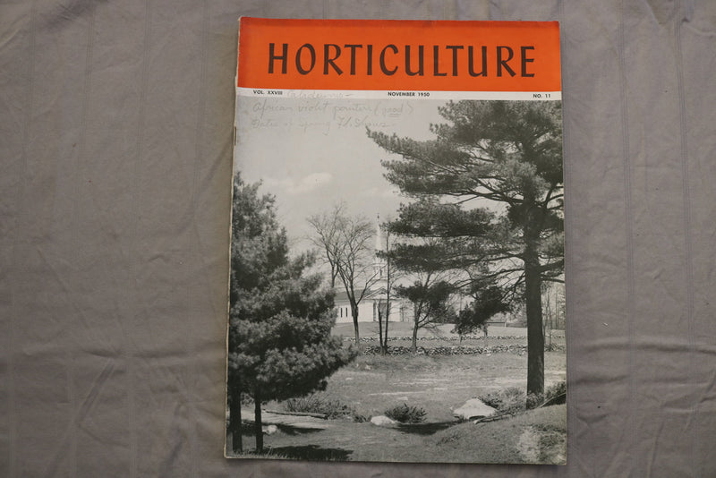 1950 NOVEMBER HORTICULTURE MAGAZINE - BEAUTIFUL SCENERY COVER - ST 1015A
