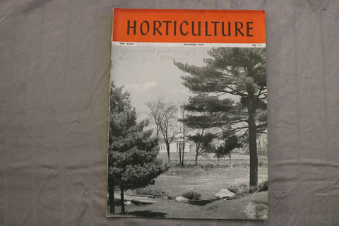1950 NOVEMBER HORTICULTURE MAGAZINE - BEAUTIFUL SCENERY COVER - ST 1015A
