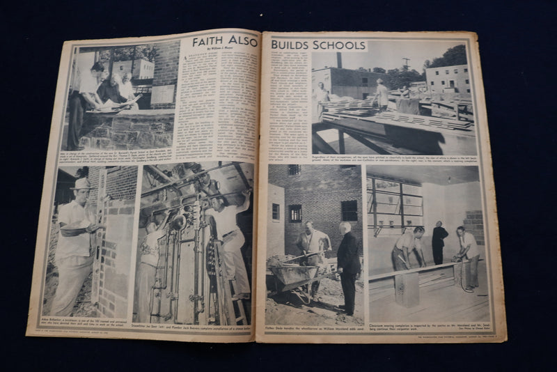1952 AUG 24 WASHINGTON STAR PICTORIAL MAGAZINE - SWIMMING INTERN COVER - E 23327