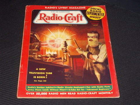 1937 DECEMBER RADIO-CRAFT MAGAZINE VERY NICE COVERS & ADS - E 396